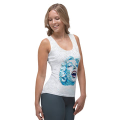 Woman wearing Blossom Cascade Tank Top outdoors