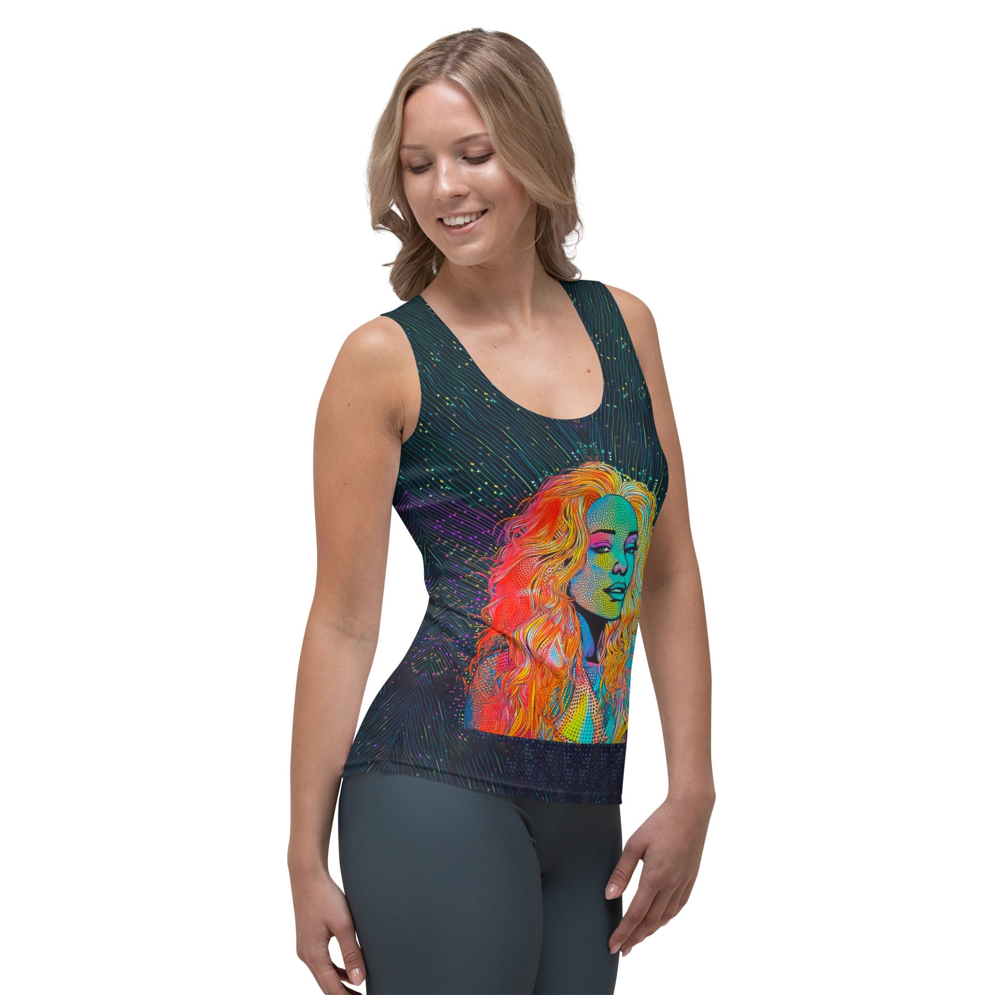 Front view of the Kaleidoscope Fantasy Women's Tank Top.