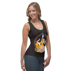 Trendy Women's Tank Top with Whimsical Pop Design, Summer Ready