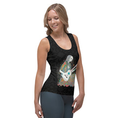 Rear view of Dazzling Pop Spectrum Women's Tank showcasing back design.