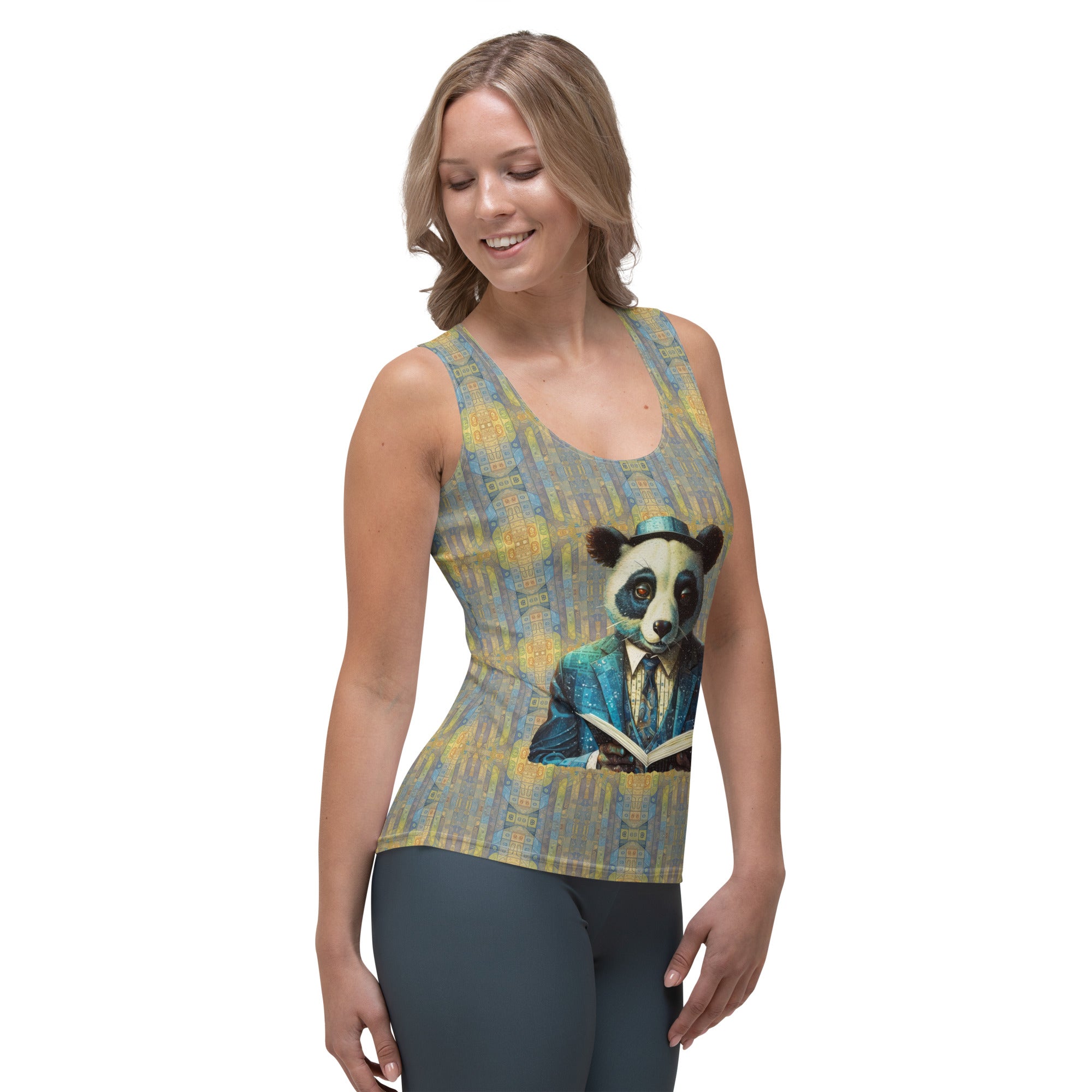 Comfortable tank top featuring panda artwork