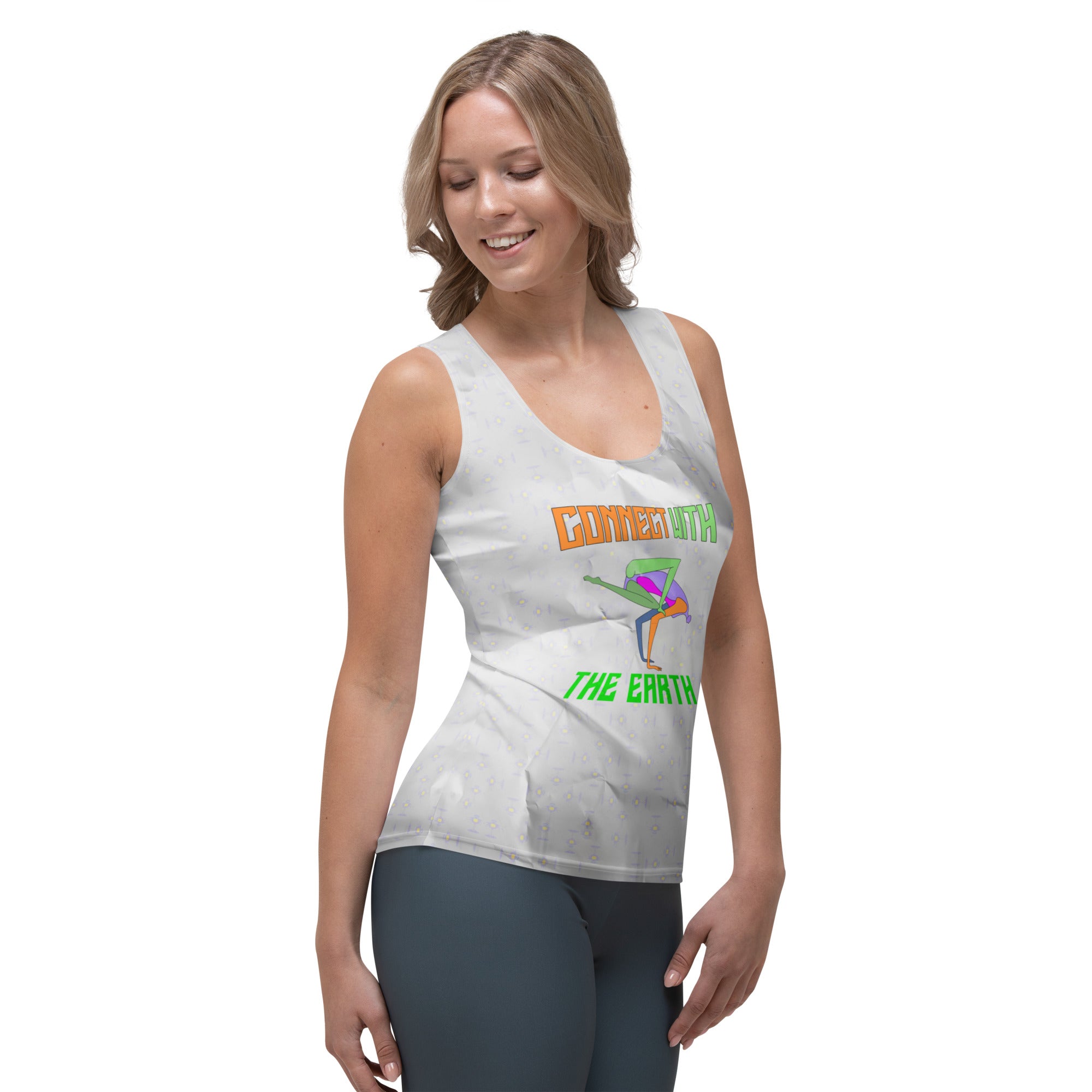 Women's tank top featuring Dynamic Downward print.