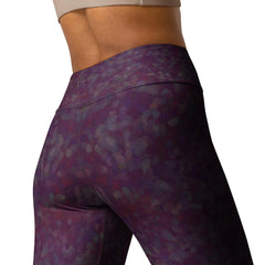Rear view of Glitter-14 yoga leggings, highlighting waistband support.