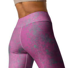 Distressed Metal Yoga Leggings