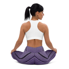 Purple Lines Yoga Leggings product packaging.