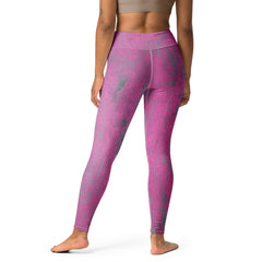 Distressed Metal Yoga Leggings