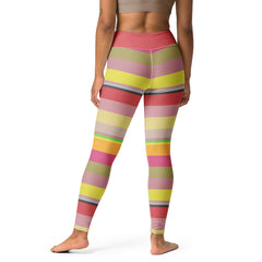 Psychedelic Prism Colorful Stripe All-Over Print Yoga Leggings