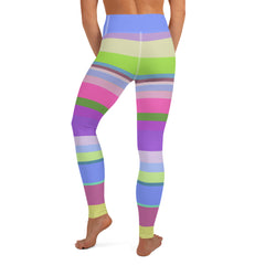 Cosmic Carnival Colorful Stripe All-Over Print Yoga Leggings