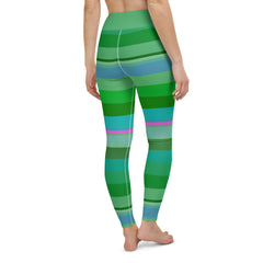 Paradise Palette Colorful Stripe All-Over Print Yoga Leggings