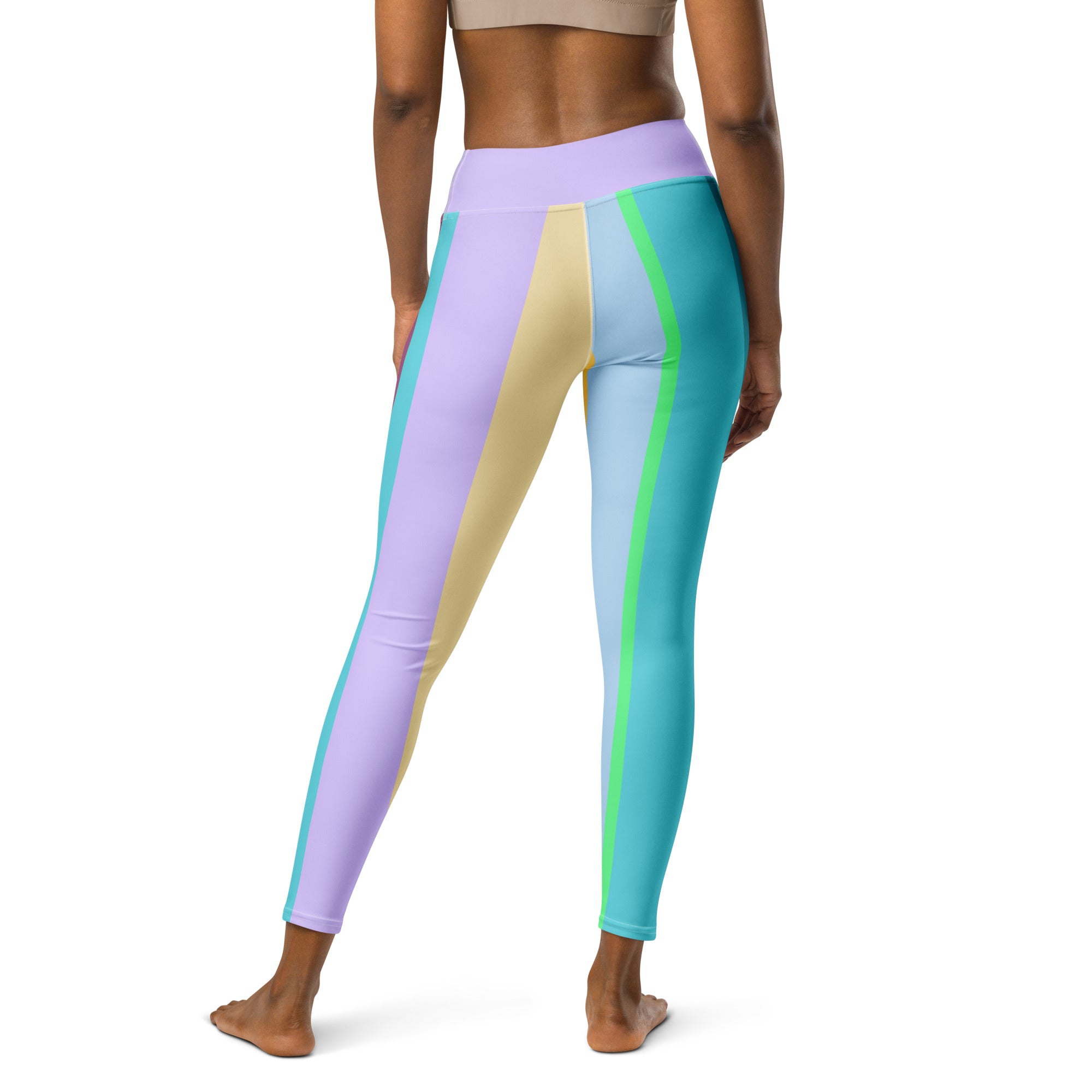 Elegant and durable yoga leggings with a nautical theme for all body types.