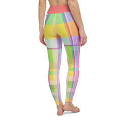 Dynamic and colorful leggings with a unique geometric maze design, inspiring creativity in your workouts.