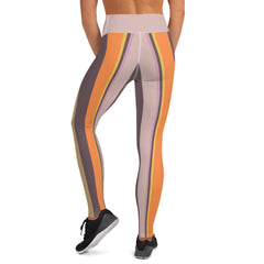 High-performance yoga leggings featuring dynamic ocean wave patterns for style and comfort.