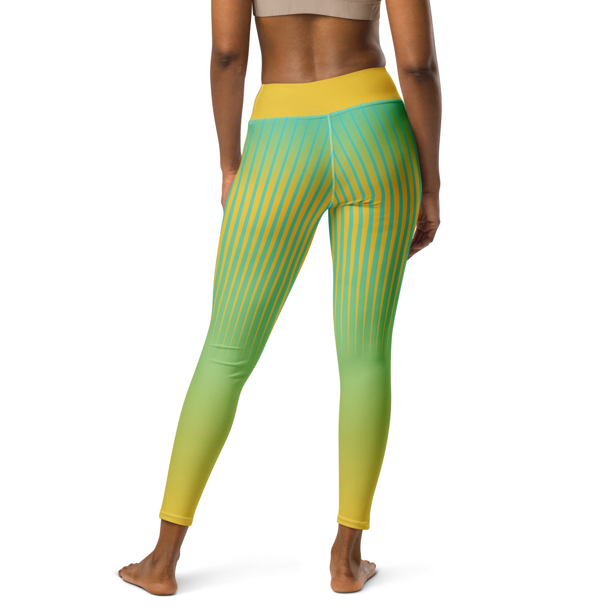 Crystal clear gradient leggings perfect for yoga and fitness enthusiasts.