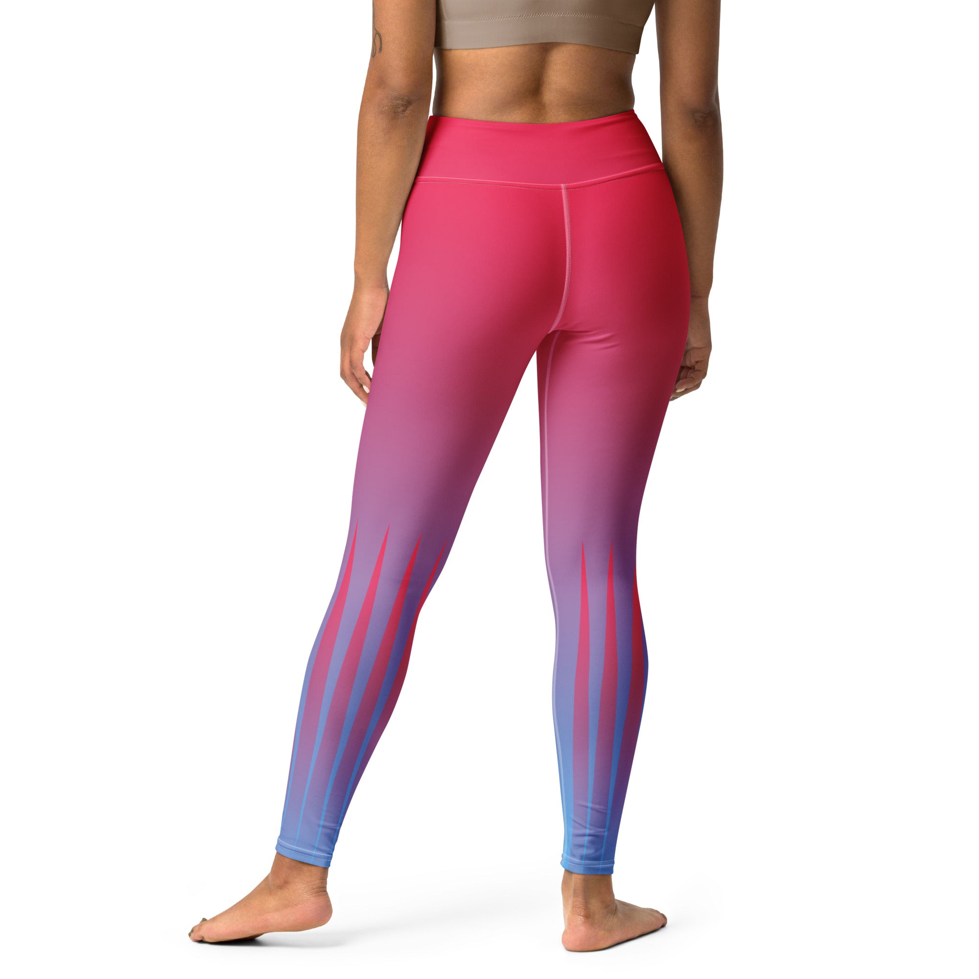 Let the first light of dawn inspire your yoga session with these brilliantly designed Radiant Sunrise Leggings.