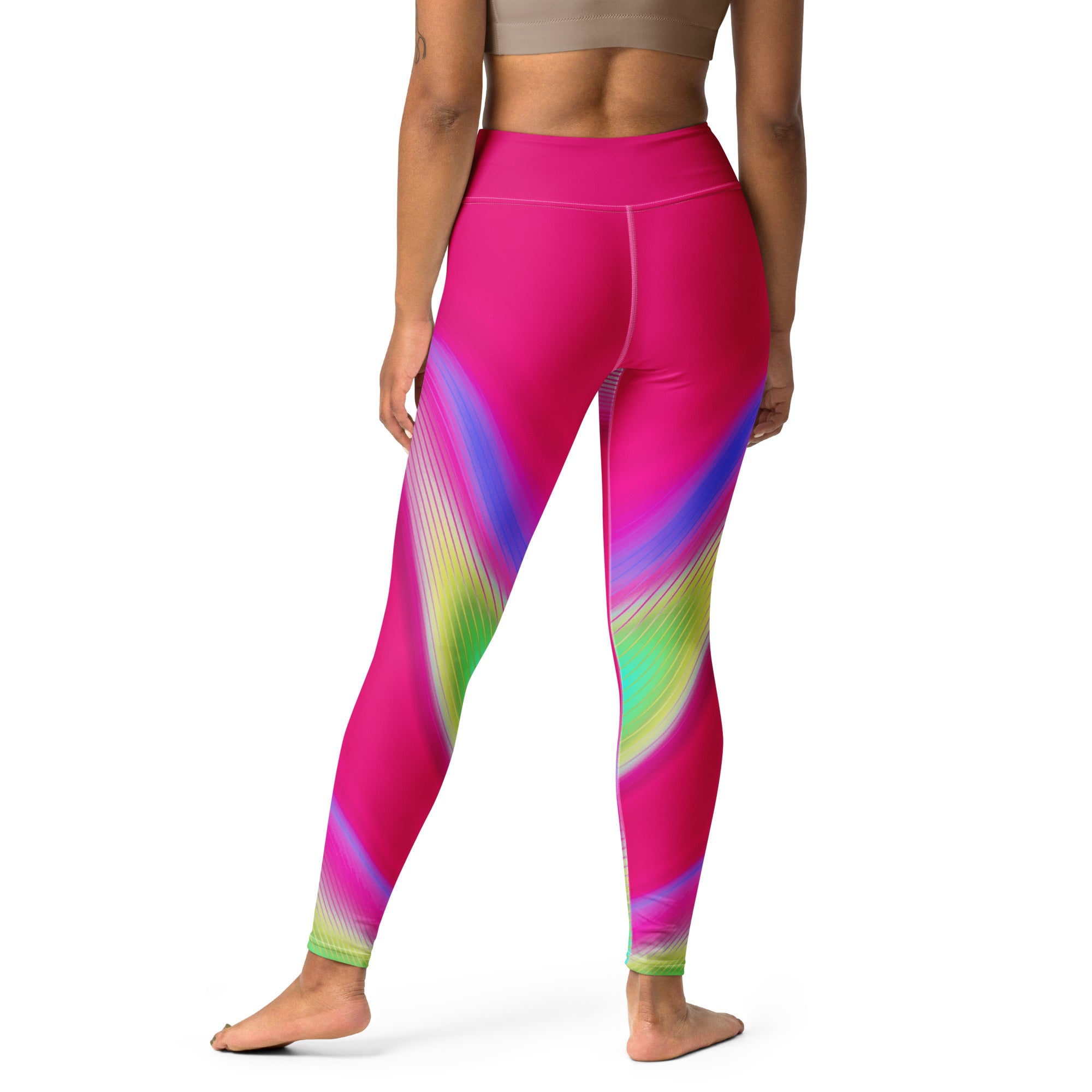 Cosmic Flow Yoga Leggings, the ideal companion for a peaceful outdoor meditation.