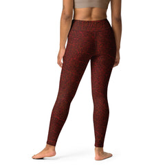 Zen Garden Yoga Leggings laid out, showcasing the serene pattern and high-quality material designed for yoga and meditation.