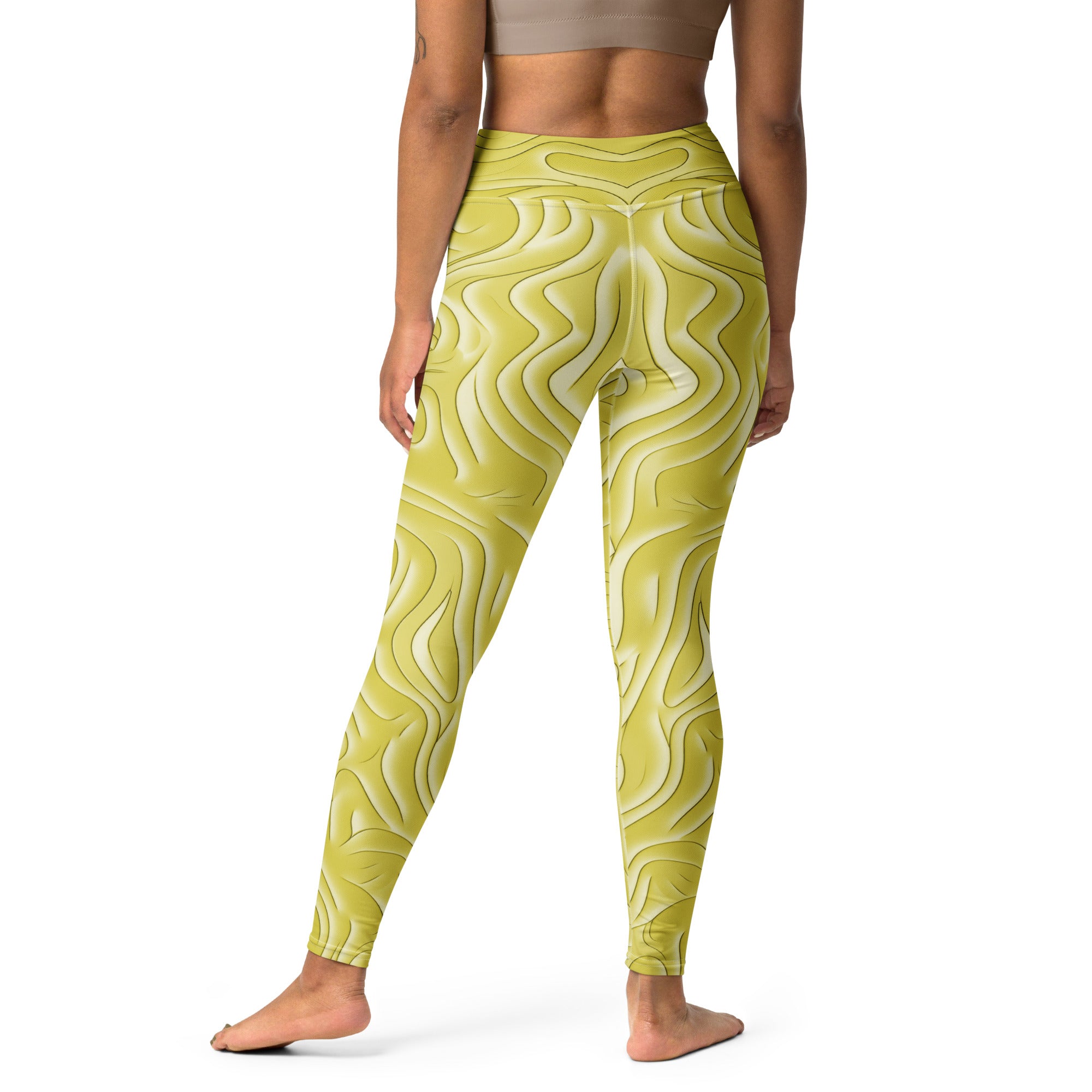 Close-up of Psychedelic Swirl Yoga Leggings' intricate design.
