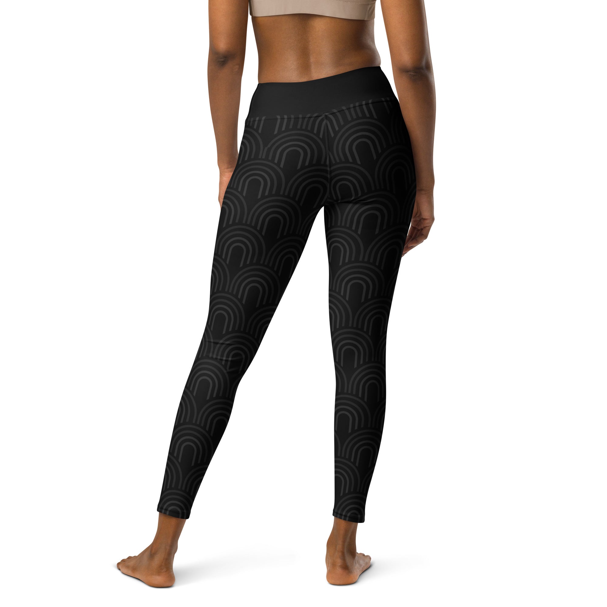 High-waist optical illusion workout leggings