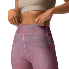 Close-up of Glitter 3 Yoga Leggings fabric detail.