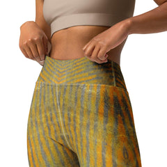 High-waisted Yellow Leggings for secure and stylish yoga practice