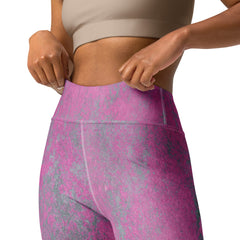 Distressed Metal Yoga Leggings
