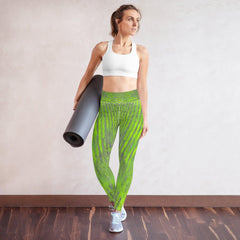 Greens Yoga Leggings on model.