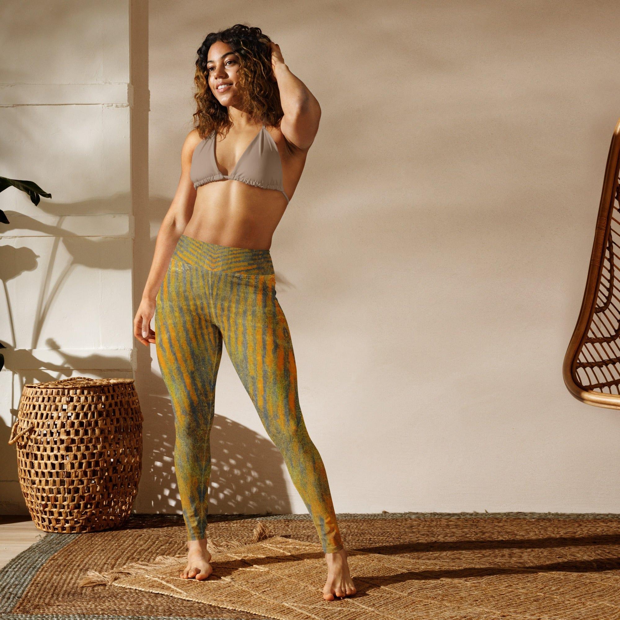 Comfortable and stretchy Yellow Leggings, ideal for yoga and fitness