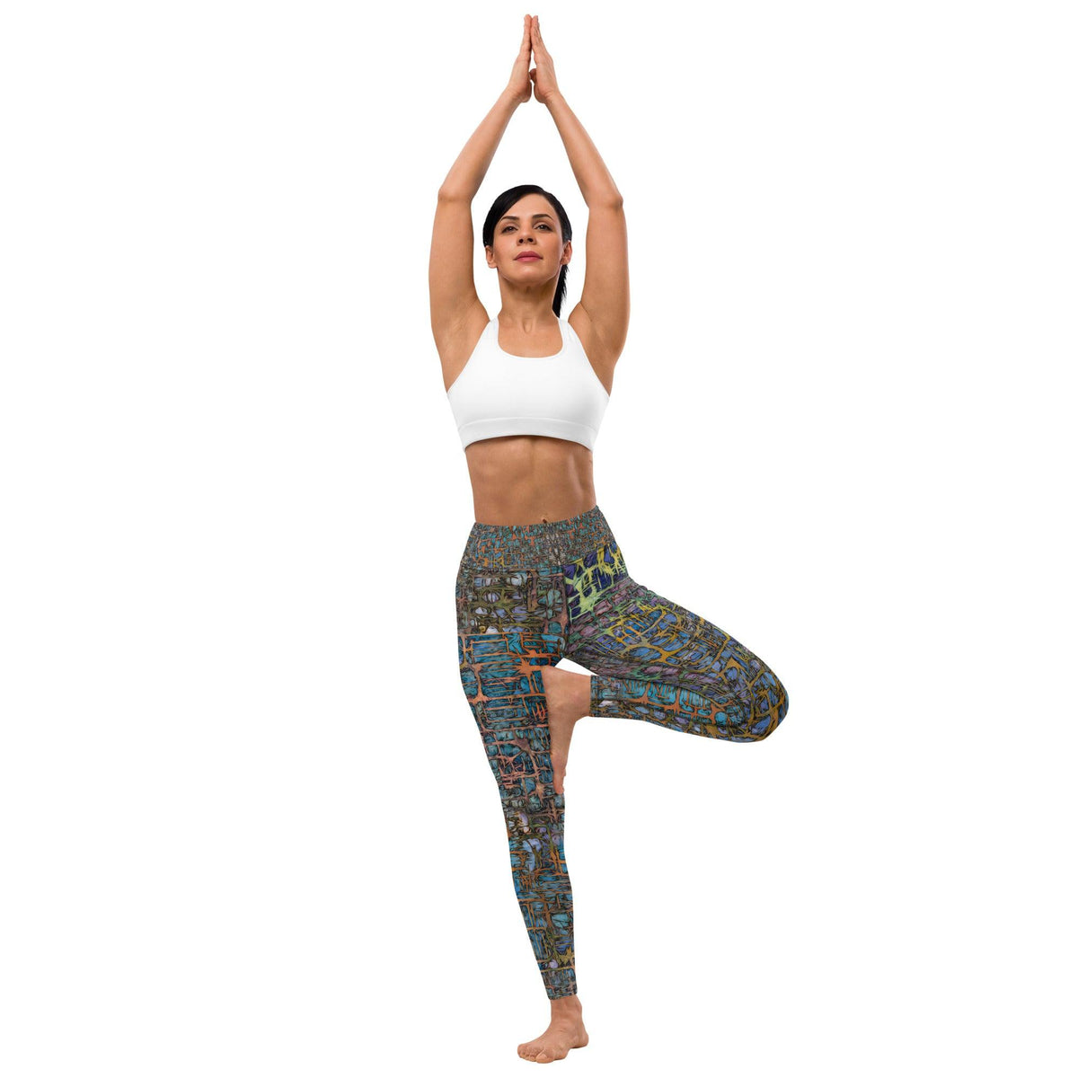 Leafy Tranquility All-Over Print Yoga Leggings - Beyond T-shirts