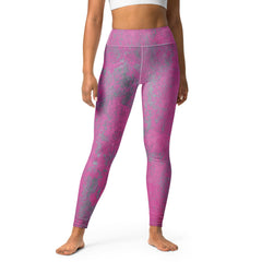 Distressed Metal Yoga Leggings