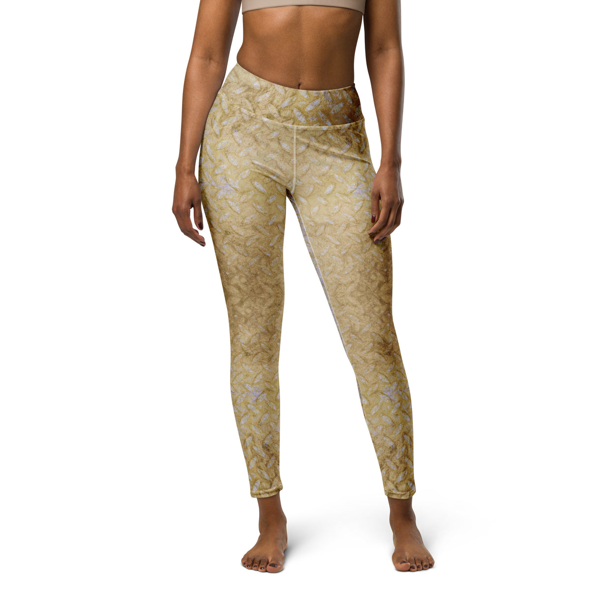 Satin Serenity Texture Yoga Leggings