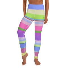 Cosmic Carnival Colorful Stripe All-Over Print Yoga Leggings