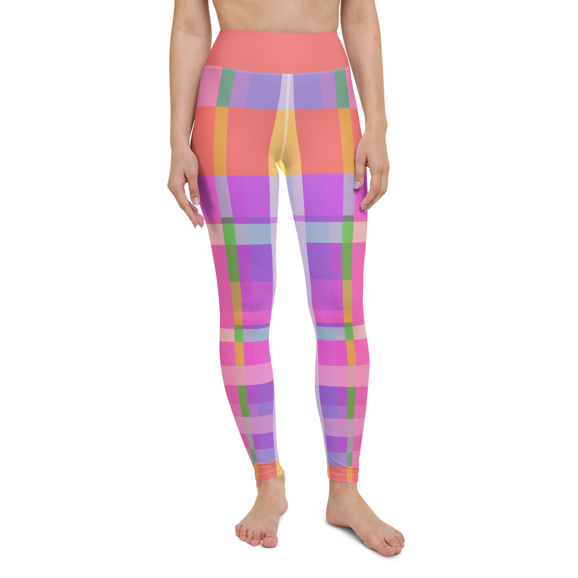 Artistic and functional yoga leggings with a mesmerizing geometric maze, ideal for yoga, pilates, and fitness enthusiasts.