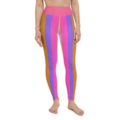 Eco-friendly yoga leggings featuring a breathtaking galaxy design, combining sustainability with stellar style.