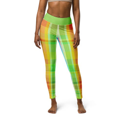 Bright and bold Electric Sunrise leggings, combining comfort with the energizing colors of morning.