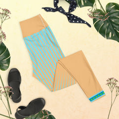 Close-up of Turquoise Yoga Leggings fabric