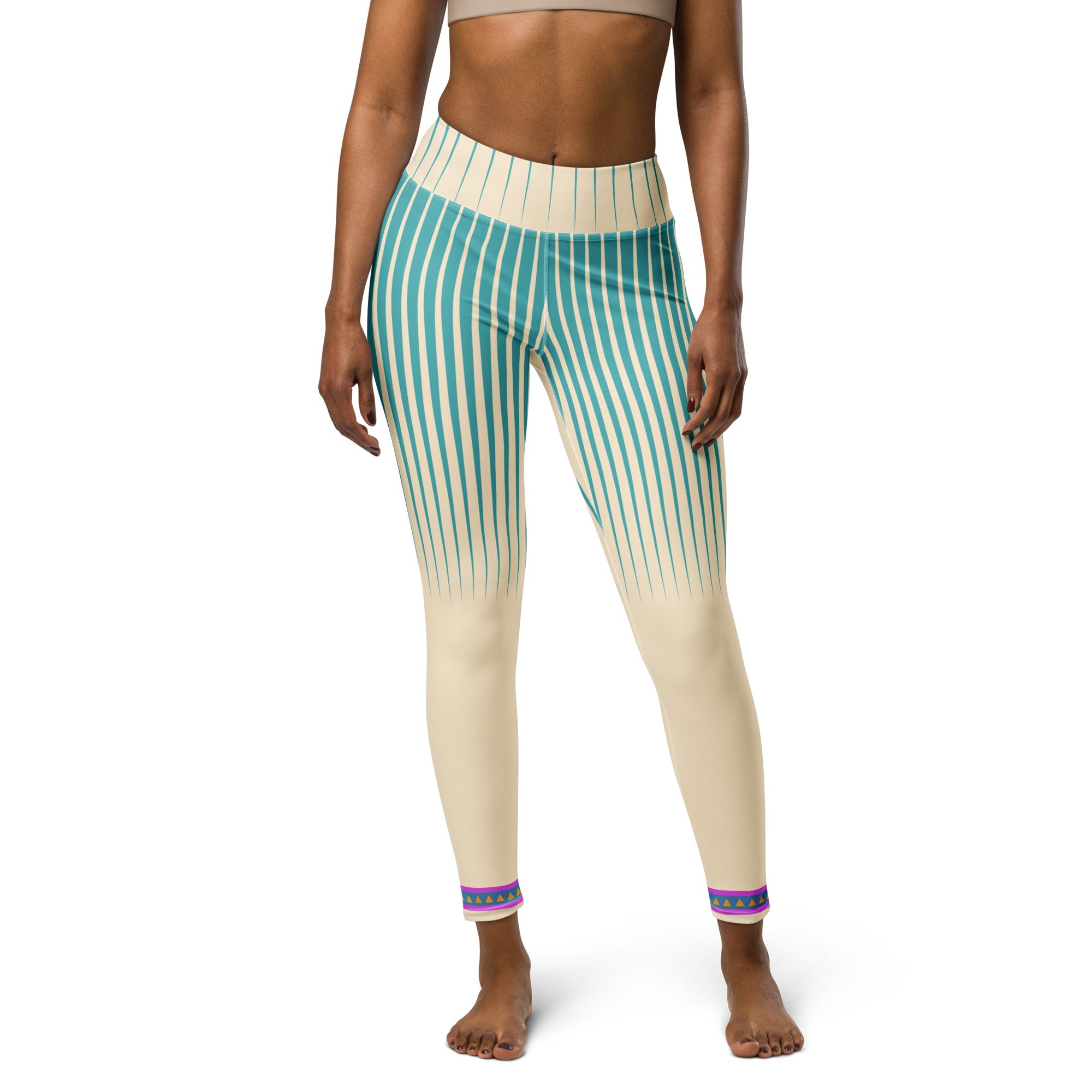 Celestite Circuits Yoga Leggings in action - perfect for any workout.