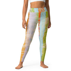 Stylish outfit idea with Newsprint Nostalgia Yoga Leggings for the gym.