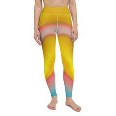 Elevating a fitness routine with the colorful style of Radiant Ripple Yoga Leggings.