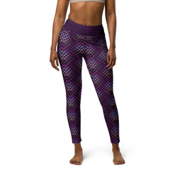 Woman wearing Geometric Pulse Yoga Leggings during workout