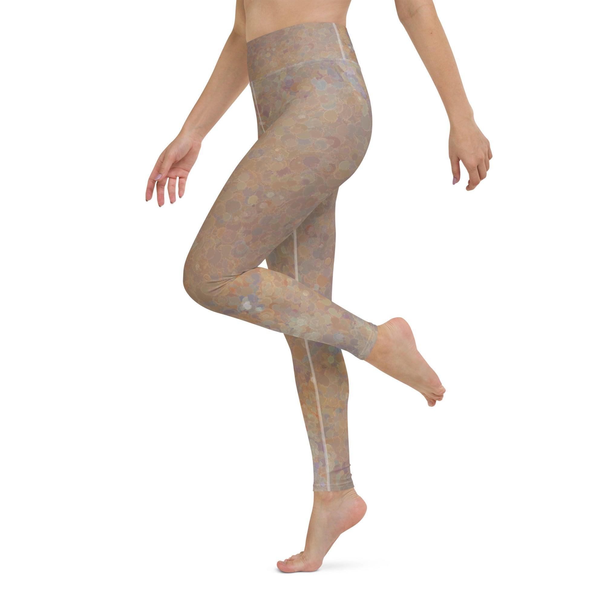 Side view of Glitter 4 Yoga Leggings showing stretchability.