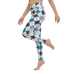 Diamond Mosaic All-Over Print Yoga Leggings