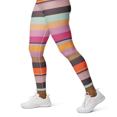 Fiesta Fiesta Colorful Stripe All-Over Print Yoga Leggings