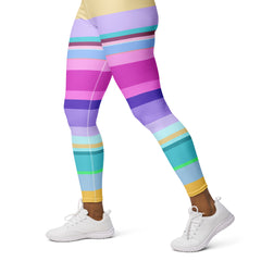 Aurora Borealis Colorful Stripe All-Over Print Yoga Leggings