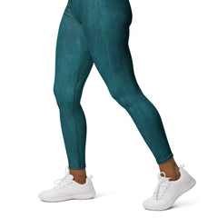 Model showcasing the Stretch and Fit of Cable Knit Yoga Leggings