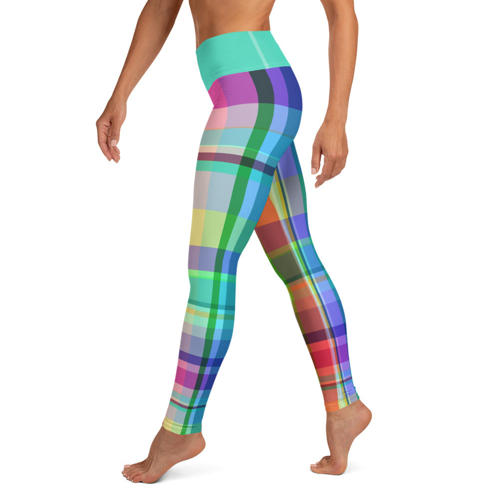 Vibrant Watercolor Strokes Leggings: Where each pose is a brushstroke, combining the beauty of art with the discipline of yoga.
