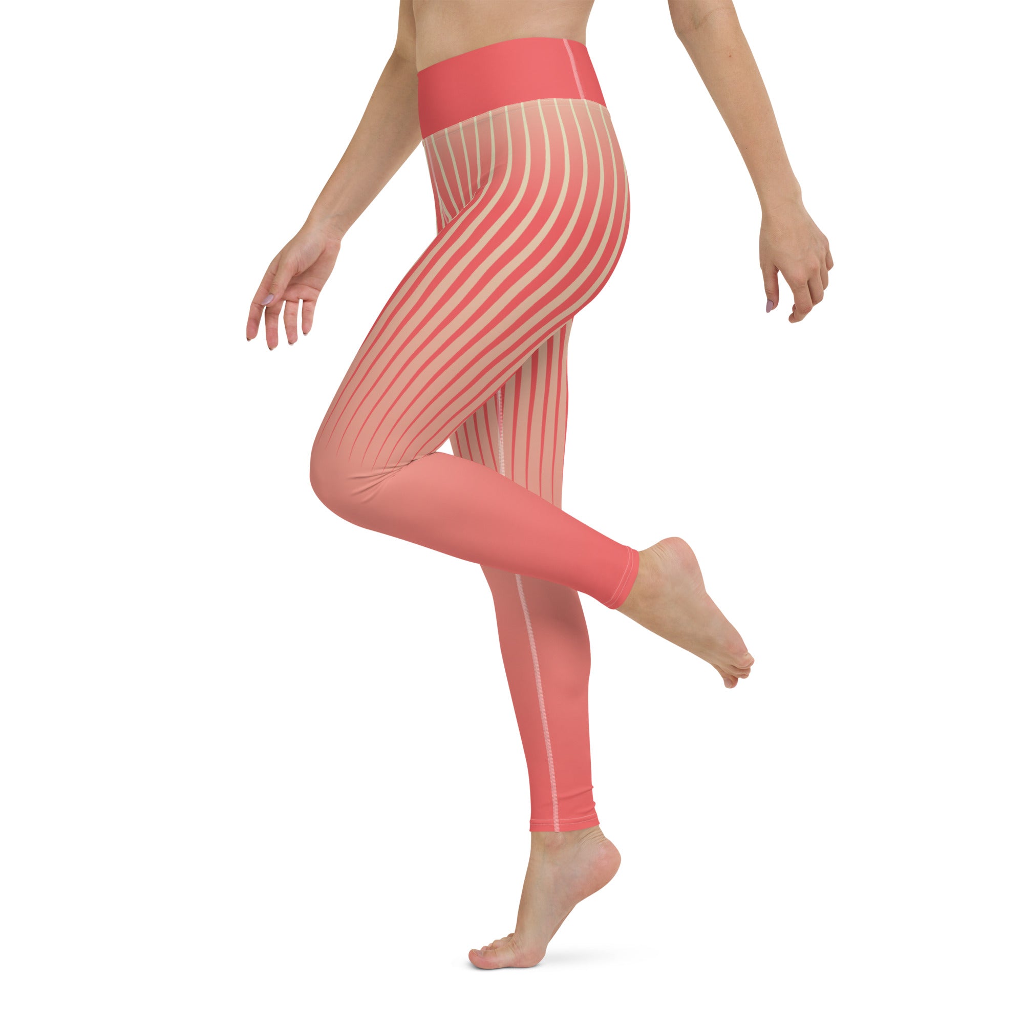 Ocean Breeze Yoga Leggings feature detail on stretch and fit