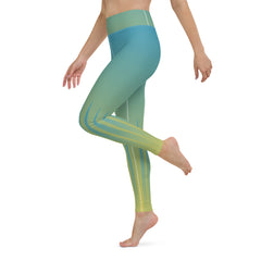 Illuminate your yoga practice with the radiant colors of the Sunset Horizon Leggings, designed for comfort and inspiration.