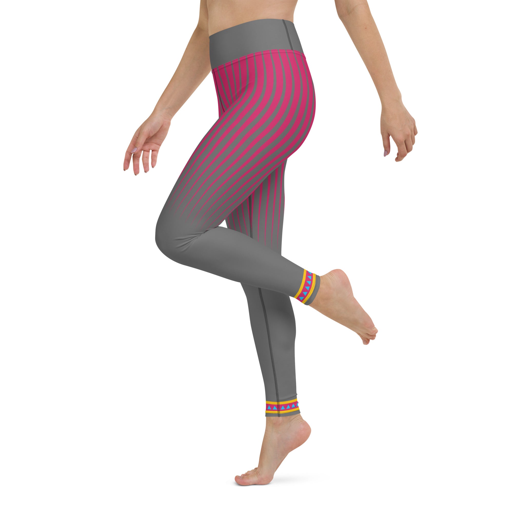 Woman wearing Aquamarine Allure Yoga Leggings doing yoga.
