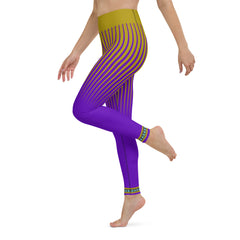 Citrine Circles patterned yoga leggings for active wear.