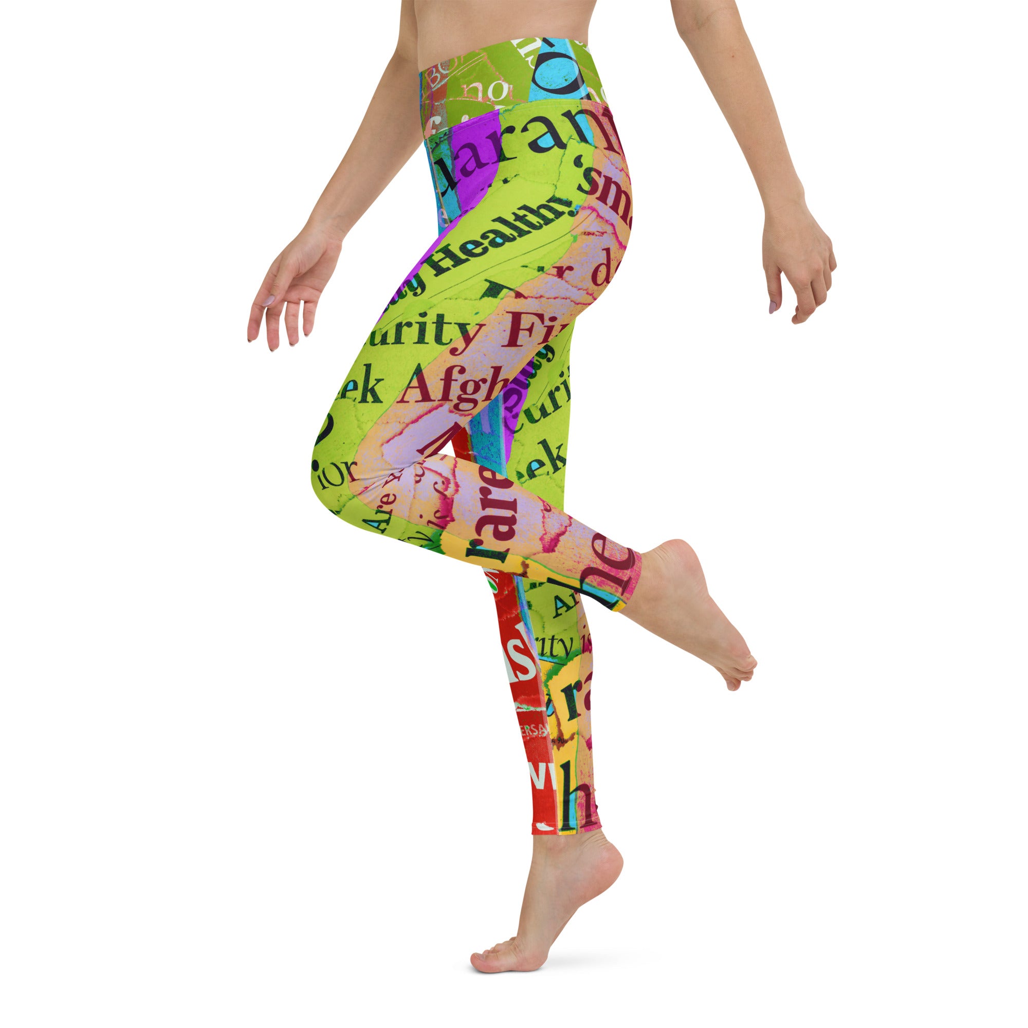 Detailed texture of Press Release Perfection Yoga Leggings fabric.